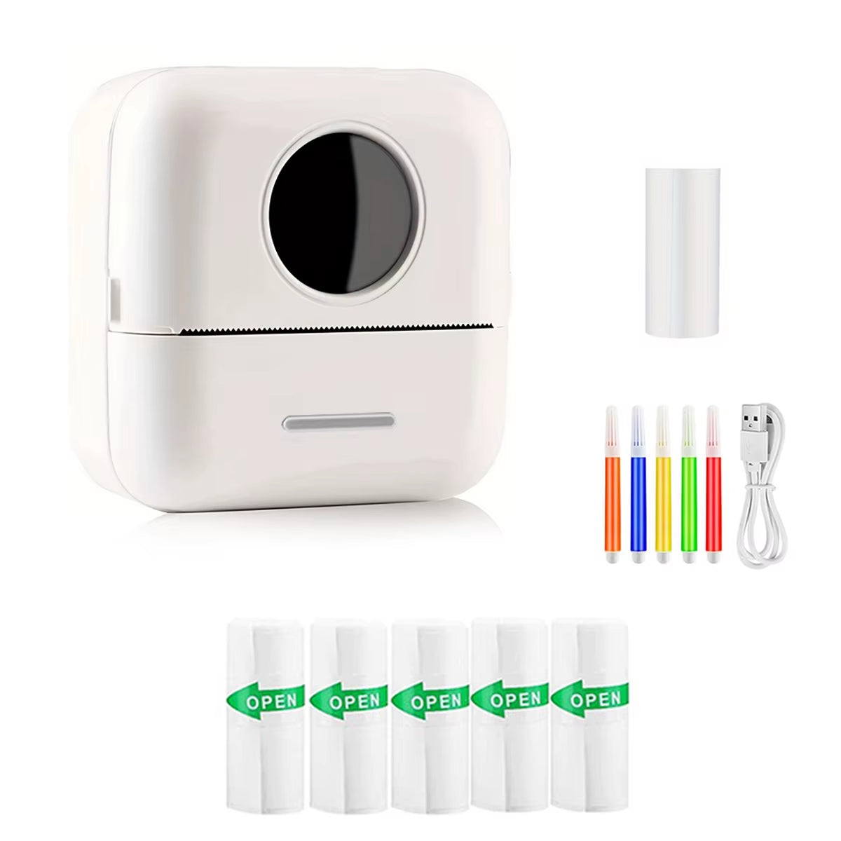 Mini Portabl Inkless Thermal Printer, Sticker Maker