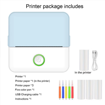 Mini Portabl Inkless Thermal Printer, Sticker Maker
